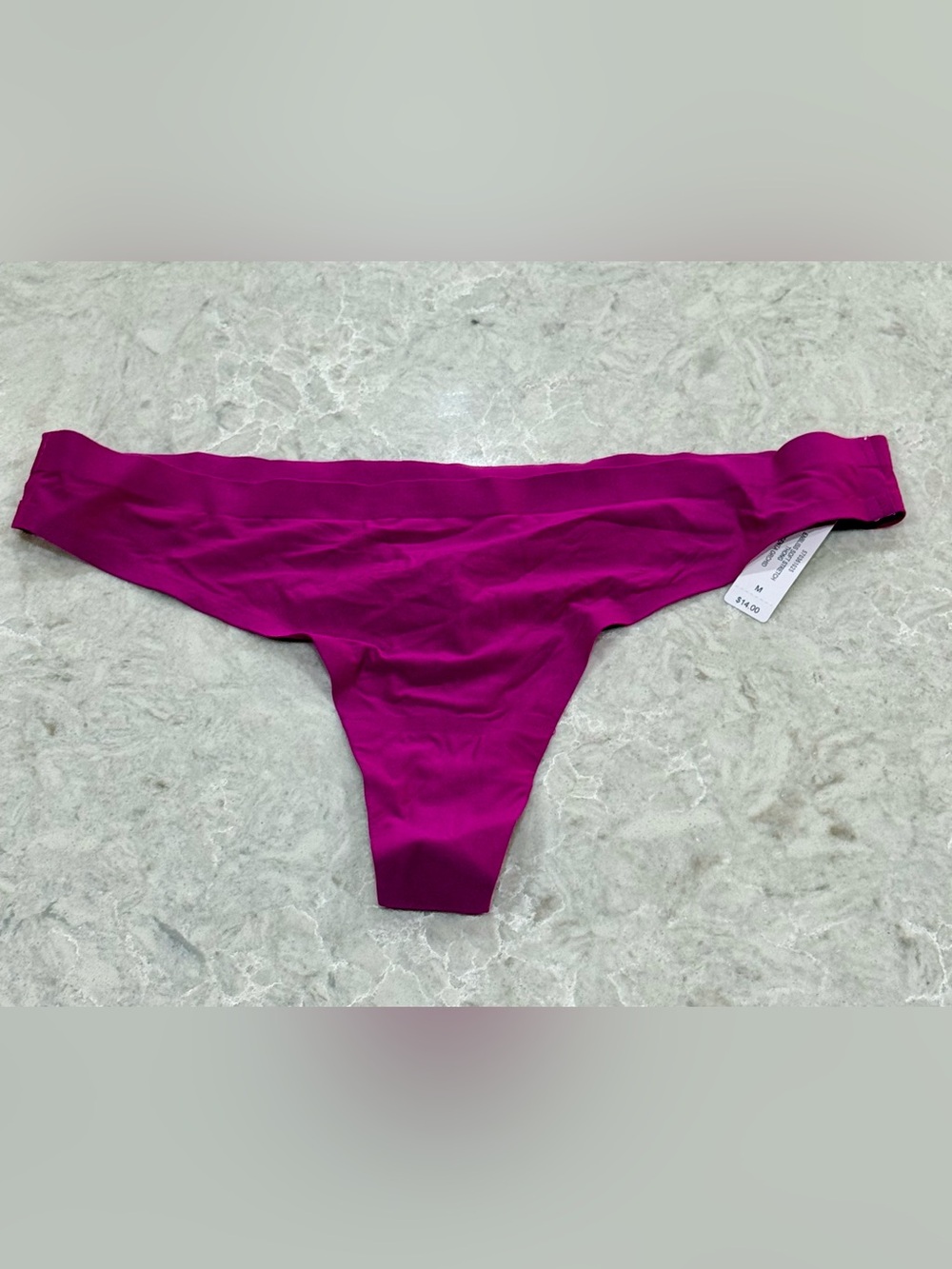 NWT Soma English soft stretch thong - magenta orchid
